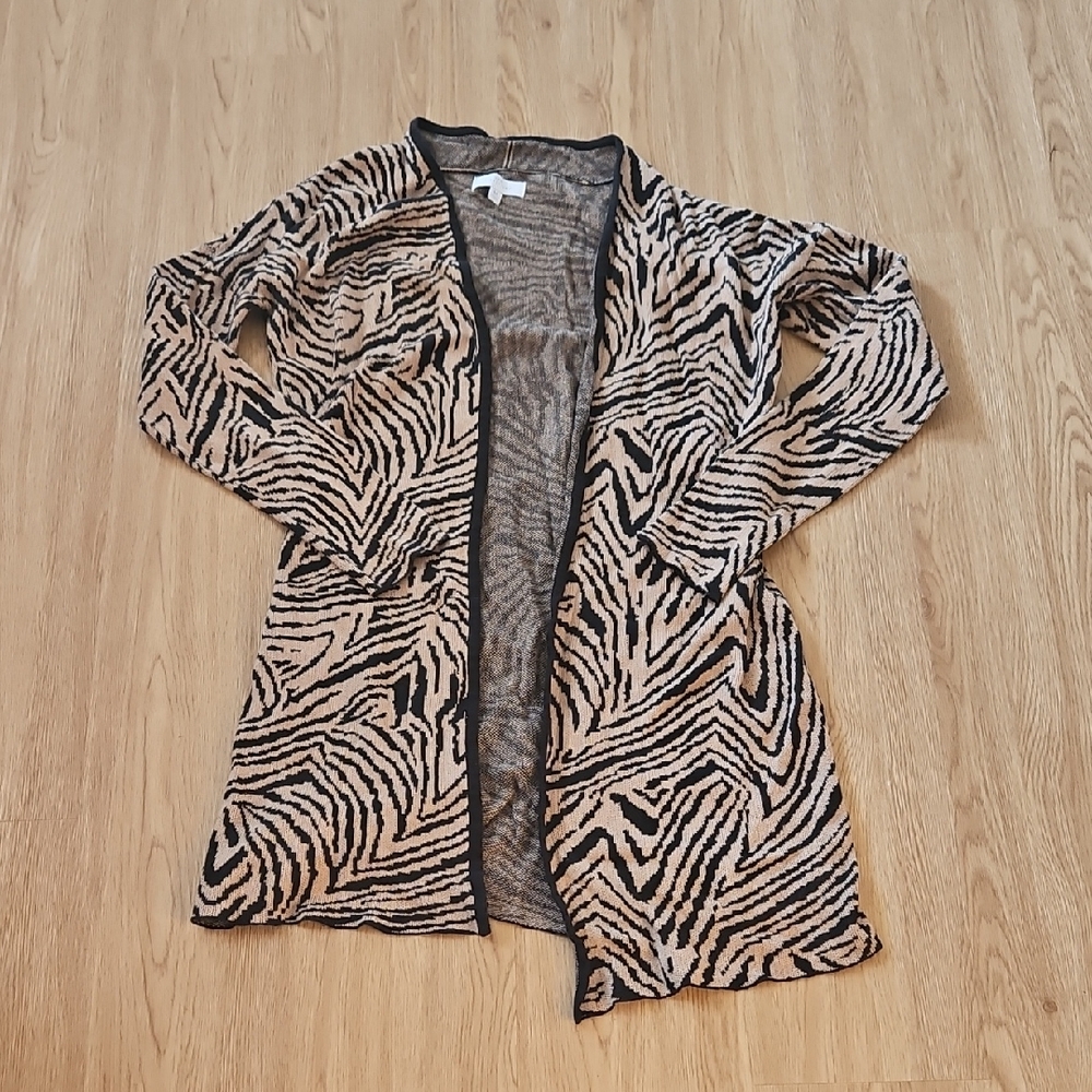 new directions Tiger Striped Cardigan